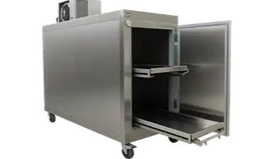 Antim Sanskar Seva freezer box for body preservation